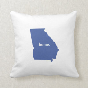 Coussin Carte de l'état de la silhouette de la Géorgie