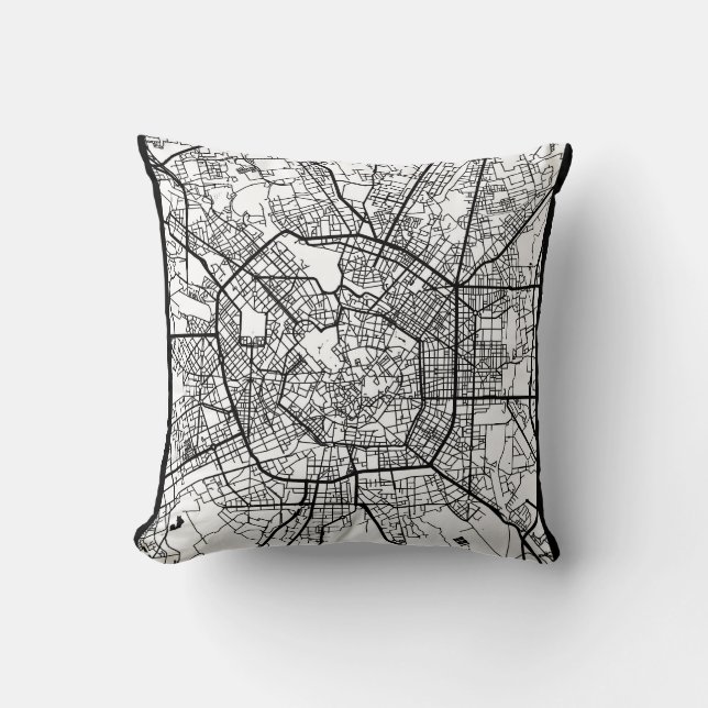 Coussin Carte de Milan Italie (Recto)