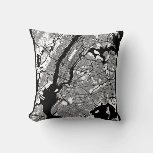 Coussin Carte de New York City New York