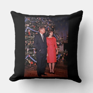 Coussin Carte de Noël du président américain John Kennedy