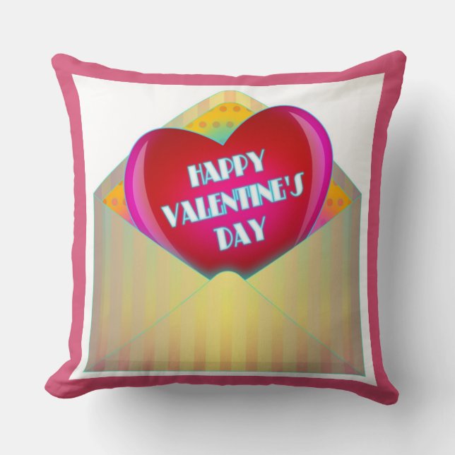 COUSSIN CARTE DE RÉALISATION "HEUREUSE SAINTE-VALENTIN" (Recto)