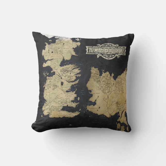 Coussin Carte de Westeros (Recto)