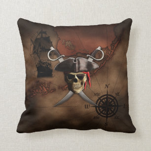 Coussin Carte des pirates