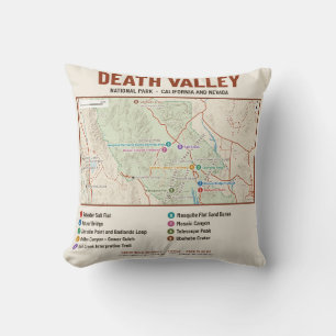 Coussin Carte des sentiers du parc national de la vallée d