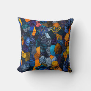 Coussin Carte d'impression africaine