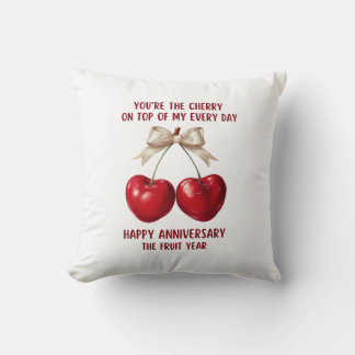 Coussin Carte du 4e anniversaire, Anniversaire des fruits