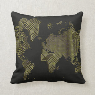 Coussin Carte du monde de Digitals