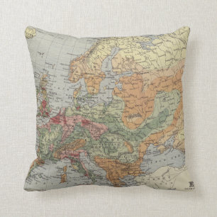 Coussin Carte européenne de la densité de population