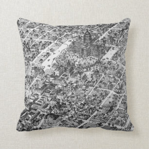 Coussin Carte historique d'Austin de 1873