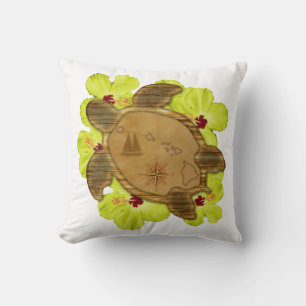 Coussin Carte Honu Hawaiian
