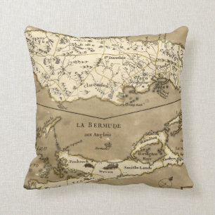 Coussin CARTE : La JAMAÏQUE, 1767