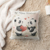 Coussin Carte Panda Romantique - Soyez à moi pour toujours (Couverture)