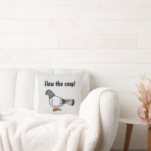 Coussin Carte postale d'adresse nouvelle avec un pigeon gr