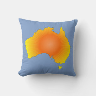 Coussin Carte Sunny Australie