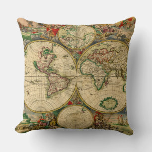 Coussin Cartes anciennes du monde Cartes antiques