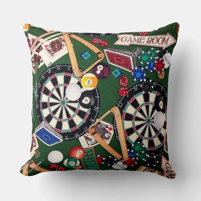 Coussin Cartes de billards de pièce de jeu (Recto)