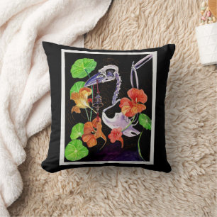 Coussin Cartes de mémoire Vibes d'automne Squelette de cor
