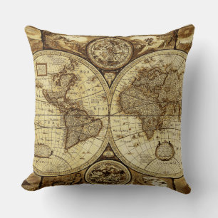 Coussin Cartes du vieux monde Belle