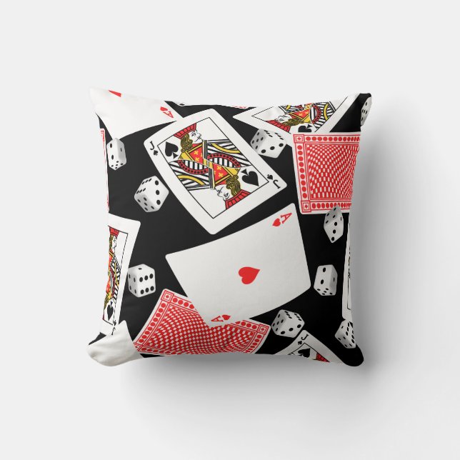 Coussin Cartes et dés (Recto)