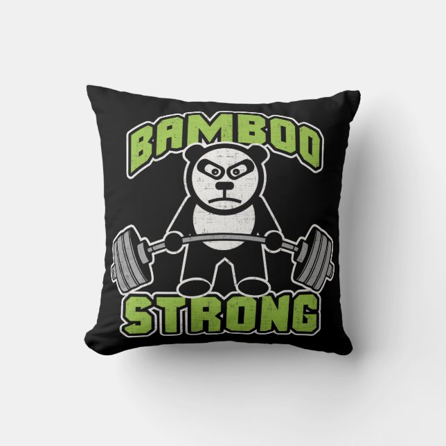 Coussin Cartographie de l'ours de panda - Bambou fort - as (Recto)