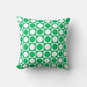 Coussin Carton de contrôle du milieu du siècle - vert et b