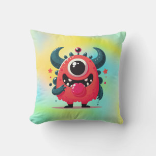 Coussin Carton de Monstre Orange Cute-67423