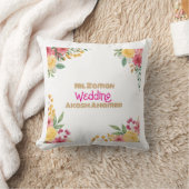 Coussin Carton d'invitation élégant à double nom avec moti (Couverture)