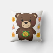 Coussin Carton d'ours en peluche Brown (Verso)