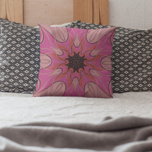 Coussin Carton Mandala Flower Pink