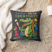 Coussin Cartoon alligator painting - nap into creativity (Couverture)