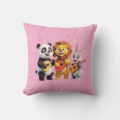Coussin 🎵 Cartoon Animal Music Party – Fun & Cute Musical (Recto)