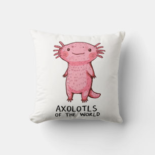 Coussin Cartoon Axolotl à main mignon