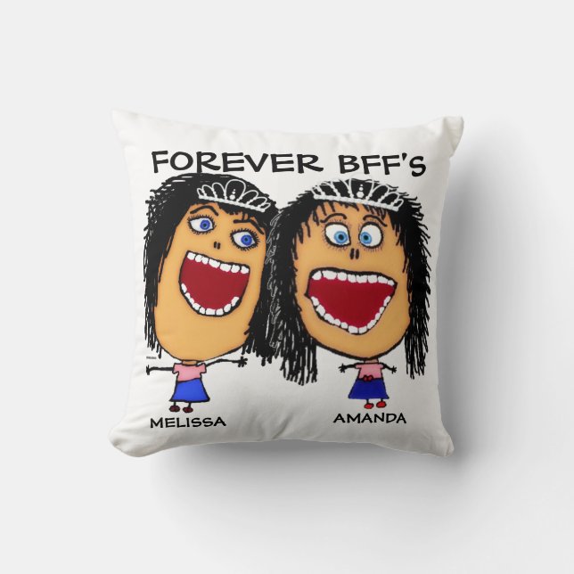 Coussin Cartoon Best Friend BFF's (Recto)