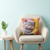 Coussin Cartoon cat sur la lune (Chaise)
