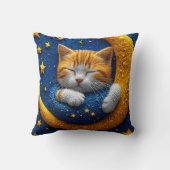 Coussin Cartoon cat sur la lune (Verso)