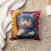 Coussin Cartoon cat sur la lune (Couverture)