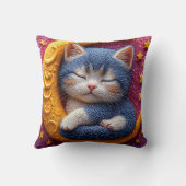 Coussin Cartoon cat sur la lune (Verso)