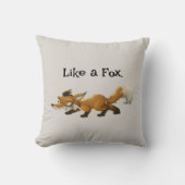 Coussin Cartoon Clever Fox - "Like a Fox" Design (Recto)