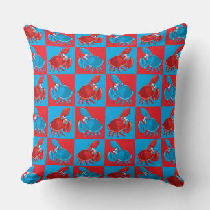 Coussin Cartoon crabe mosaïque