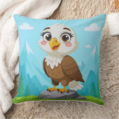 Coussin Cartoon Eagle on Rock – Cute Vector Character (Couverture)