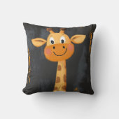 Coussin Cartoon Giraffe Fun Safari Boys Décor Chambre (Recto)