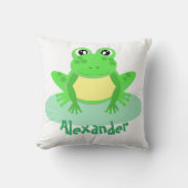 Coussin Cartoon Green Frog Cute (Recto)