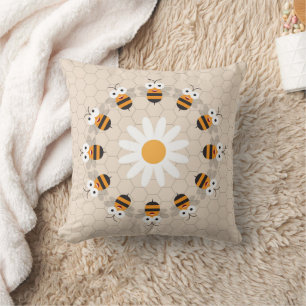Coussin Cartoon mignon Miel Abeille de Miel