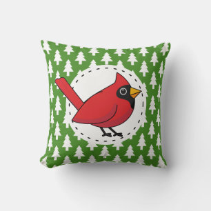 Coussin Cartoon Red Cardinal