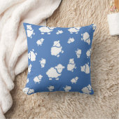 Coussin Cartoon Sheep sur arrière - plan bleu (Couverture)