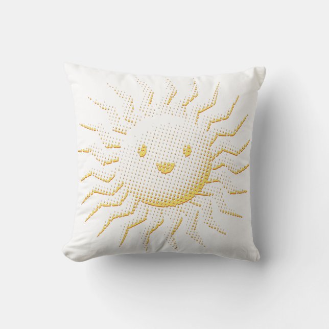 Coussin Cartoon Smiling Face Soleil (Recto)