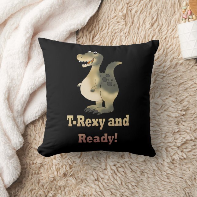 Coussin Cartoon T-Rexy et Ready Dino (Couverture)