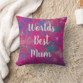Coussin Cascade de couleurs rouge, rose et blues (Couverture)