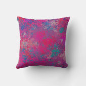Coussin Cascade de couleurs rouge, rose et blues (Verso)