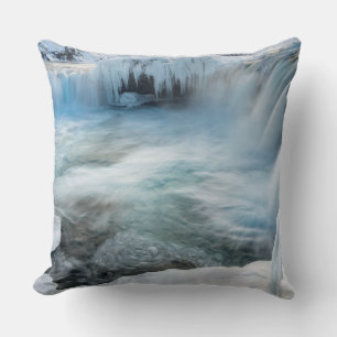 Coussin cascade de Godafoss, hiver, Islande 2